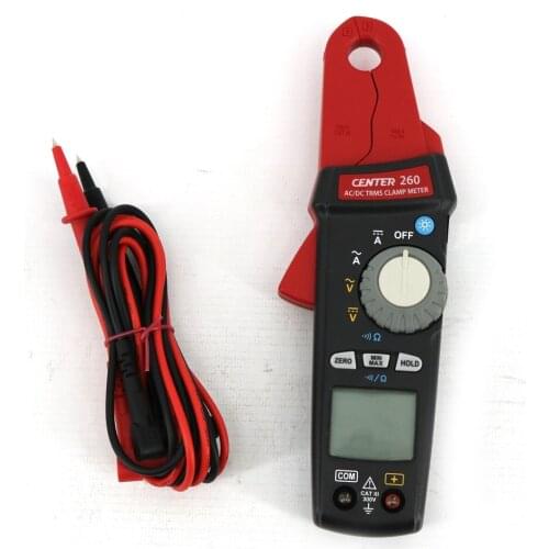 CENTER-260 TRMS AC/DC Clamp Meter (1mA)True-RMS Measurement For All Applications,Max/Min Measurement Function,Data Zero Function