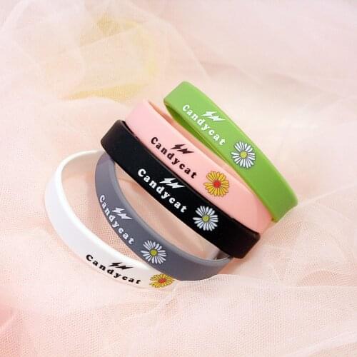 KPOP G-Dragon Perimeter 18cm Daisy Design Elastic Silicone Bracelet PEACEMINUSONE Unisex Wristband Fans Collection y96