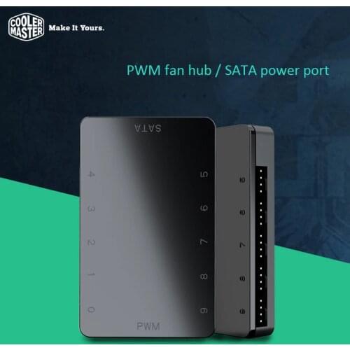 Cooler Master 1 to 10 4PIN SATA PWM CPU Cooler Case Cooling Fan Cable Hub Splitter Adapter Magnet adsorption