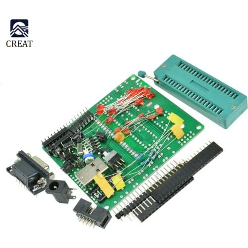 C51 AVR MCU Development Board DIY Kit Learning Board Components Self-recovery Fuse 51 Series Microcontroller ATmega16