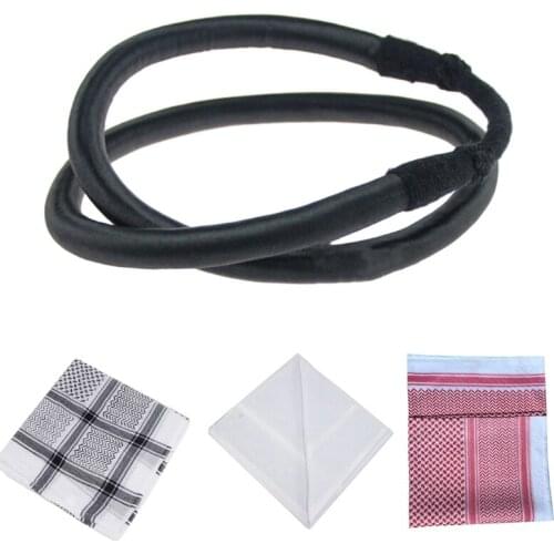 2021 New Muslim Men Plaid Headscarf Arab Shemagh Dubai Turban Cap Neck Wrap Headcover