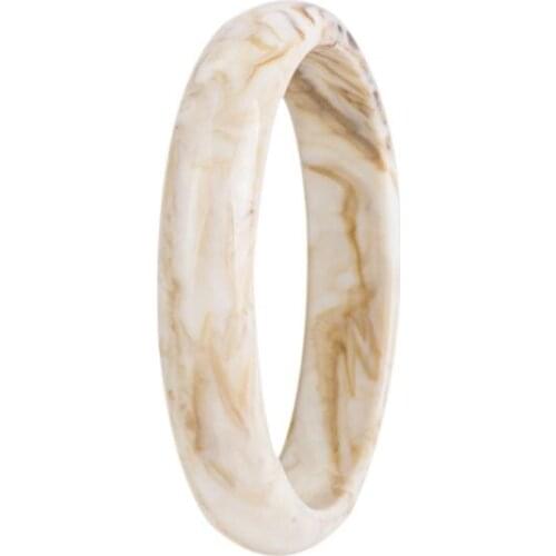 Resin Bangle Round Europe Fashion Vintage Retro Women Charm Jewelry Bracelet Bangles Antique Floral Print Crafts Decoration T84A