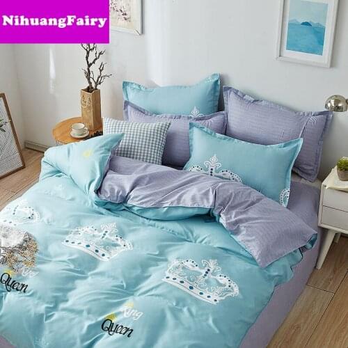 Four-piece bedding, simple bed linen, quilt cover, single and double student three-piece dormitory bedding