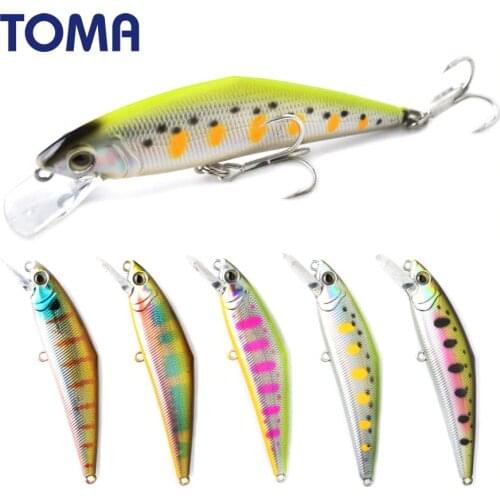 TOMA Minnow Fishing Lure 85mm 15g Sinking Minnow Wobbler Hard Lure 0.5-1.5m Bass Pike peche isca artificial Bait Tackle