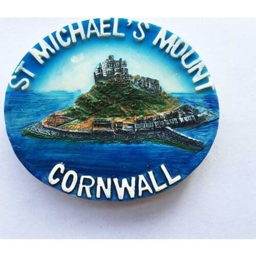 QIQIPP British Cornwall St Michaels Mount Castle St Michaels Mount Travel Souvenir Fridge Magnet