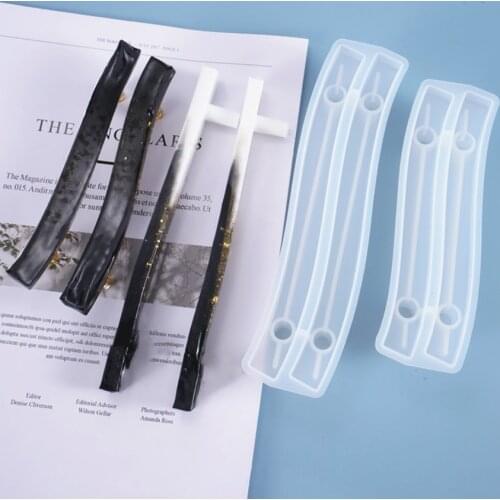 DIY Fruit Tray Handle Resin Decorative Handle Crystal Epoxy Mold Handle Ornament Bending Silicone Mold For Resin Jewelry Tools