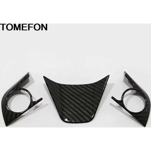 TOMEFON For Toyota Camry XV70 2017 2018 2019 Steering Wheel Decoration Cover Trim Frame Moulding Interior Accessories ABS