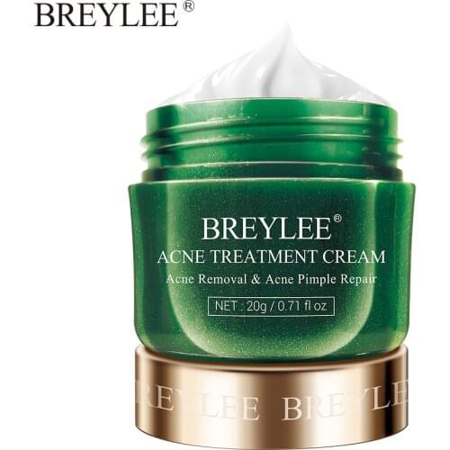 BREYLEE Acne Treatment Cream Anti Acne Face Cream Pimple Removal Spots Oil Control Shrink Pores Moisturizing Skin Care Serum 20g