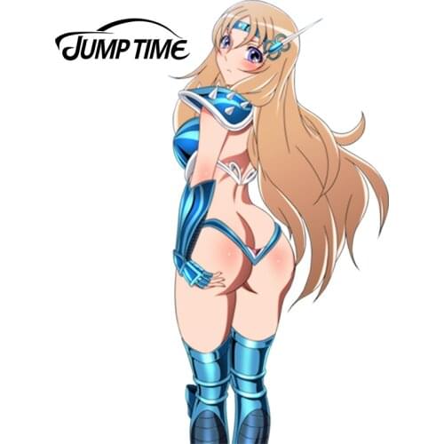 JumpTime 13cm x 6.5cm Sexy Warrior Girl Aquila Yuna Decal Anime Saint Seiya Omega Vinyl Car Sticker Window Bumper Trunk Decor