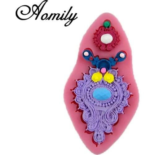 Aomily Jewellery Accessories Silicone Cake Molds Cake Decorating Mold Fondant Chocolate Sugar Mould Handmade Soap Molds Baking