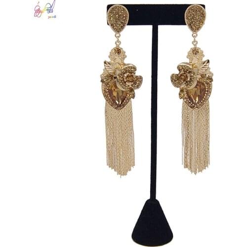 Yulaili Fashion Hand Made Dangle Earrings For Women Exquisite Flower Shape Earring Girl Nice Gifts Accessories Free Shipping