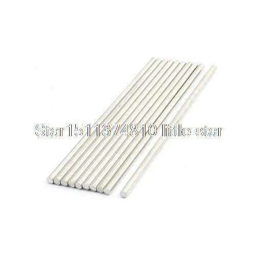 10 PCS Stainless Steel Machanical Parts Round Straight Axle Rod 100 x 3mm