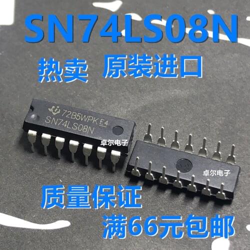 100% New&original SN74LS08N DIP-14 2 HD74LS08P In Stock (10pcs/lot)