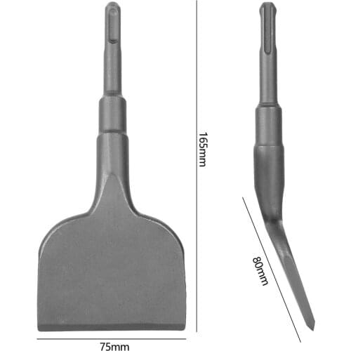 15 ° Chisel 75mm Wide Sds Plus Shank Electric Hammer Chisel Angled Heavy Duty Bent Tile Chisel Length 165mm Angle