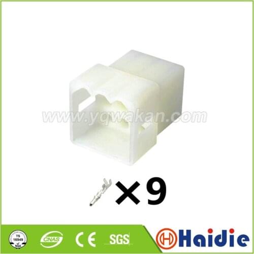 2sets 9pin Auto plastic housing plug wiring harness cable connector