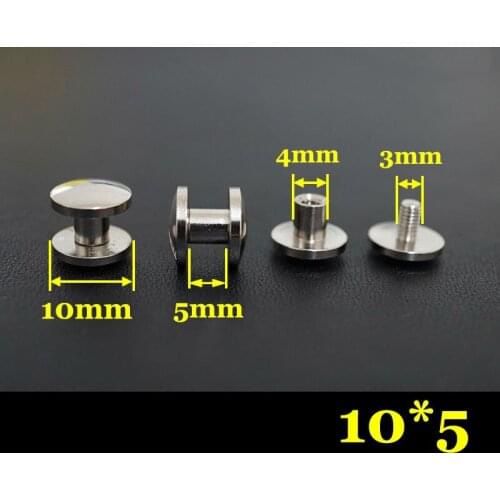 50pc Q5-10x5 Solid Brass belt screw Chicago Screw Leathercraft