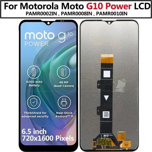 6.5" Original For Motorola Moto G10 Power LCD Display PAMR0002IN Touch Screen Digitizer Glass Panel For Moto G10 Power LCD