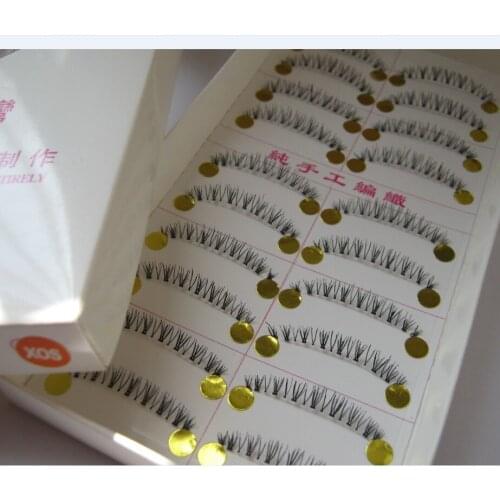 Free shipping hot sale10Pairs Hand made fashion low eye lashes False Eyelashes Natural Long Thick Beauty Health Makeup