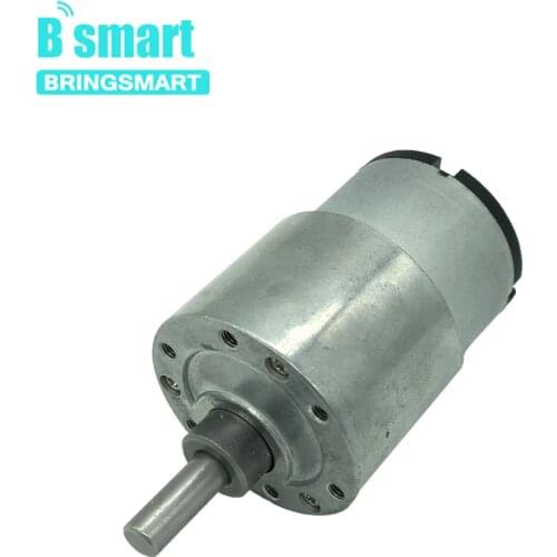Bringsmart 7-960RPM Reverse Micro Electric Motor JGB37-520 12v 6v 37mm Diameter Gear Motor 24volt Metal Parts For Robot DIY Tool