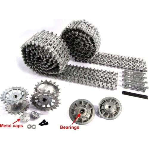 Smart Car Full Metal Track Set Includes 2pcs Tracks+2pcs Driving Wheels+2pcs Driving Wheel Caps+2pcs Idler Wheels with Bearings