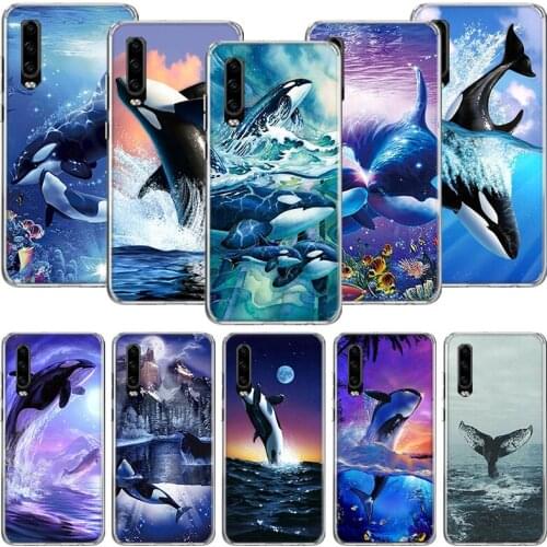 Sea Orcinus Orca Phone Case For Huawei P30 P40 P20 P10 Mate 20 10 30 Lite Pro P Smart Z Plus Printing Cover Coque Shell
