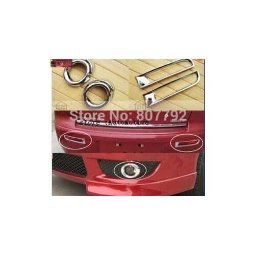 Chrome Front & Rear Fog Light Lamp Cover Trim 4pcs/set For Mitsubishi Lancer 2008 2009 2010 2011