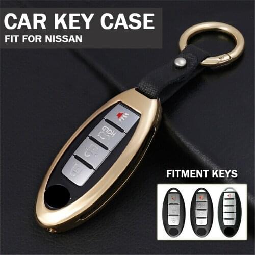 Zinc Alloy Smart Remote Car Key Fob Keychain Cover Case Bag Fob For Infiniti For Nissan Accessories Shell