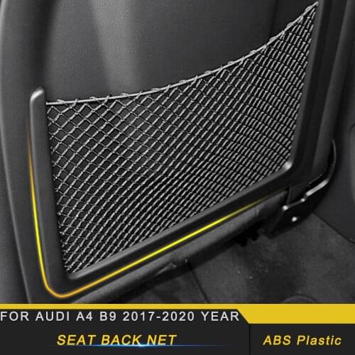 For Audi A4 Q3 A3 A6 Q5 Q7 Car Interior Accessories Rear Seat Back String Net Mesh Storage Bag Pocket Automobile Organizer