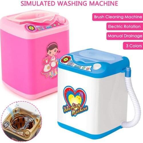 Mini Electric Machine Dollhouse Toy Wash Makeup Brushes Toy Hot Upgraded Version With Washing And Dehydration Housekeeping