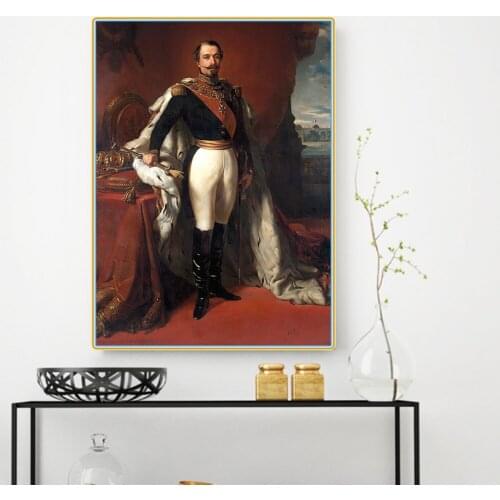 Citon Winterhalter《Napoleon III》Canvas Art Oil painting Artwork Poster Picture Wall Decor Modern Home Living room Decoration