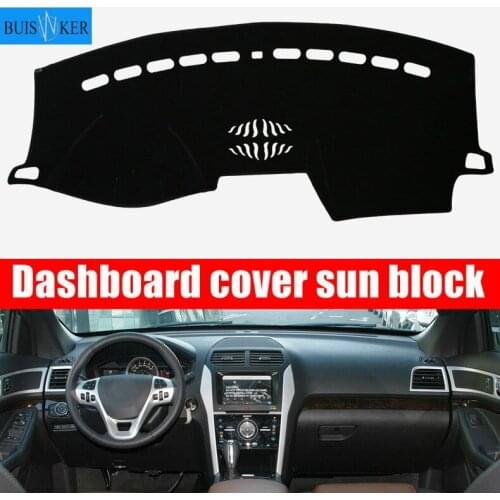 For Ford Explorer 2011-2018 Dashboard Mat Cover Dashmat Pad Interior Sun Shade Instrument Carpet Anti-UV Car Styling Accessories