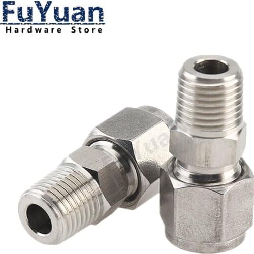 M5 M6 1/8" 1/4" 3/8" 1/2" BSP Male Thread Air Pneumatic 304 Stainless Steel Push In Quick Connector Release Fitting Plumbing
