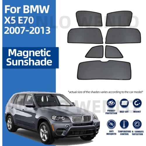 For BMW X5 E70 2007-2013 Magnetic Sun Protector Windscreen Sunshades Windshield Curtain Car Sunshield Rear Window Cover Visors
