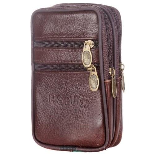 Mens Wallets Money Bags Male Fanny Packs Purses Waist Wallet Cards Keys Zipper Coin Purse Pocket Brown Coffee Man Bag Notecase