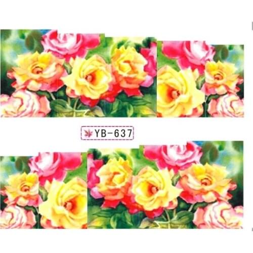 Nail Sticker Water Transfers Stickers Nail Decals FLORAL CHRYSANTHEMUM SWEET-SCENTED OSMANTHUS YB637-648