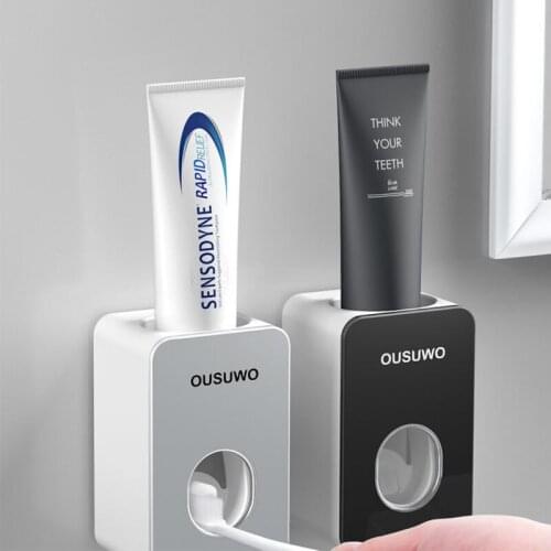 Modern Style Automatic Toothpaste Squeezing Artifact Wall Mounted Household Non Perforated Toilet Shelf