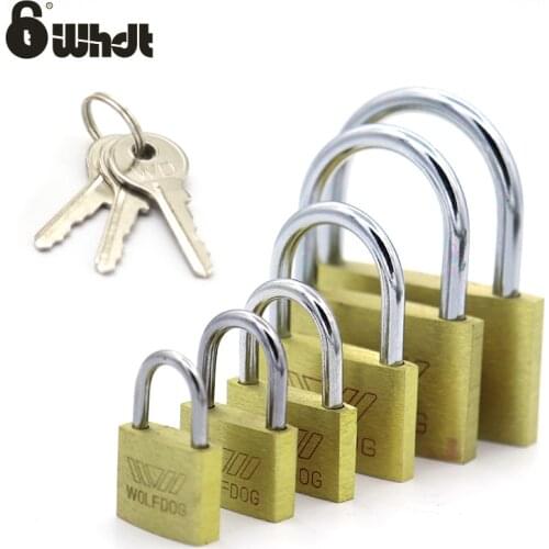WHDT high security padlocks door lock copper key padlock for gate cabinet drawer gym anti theft lock 20-60mm