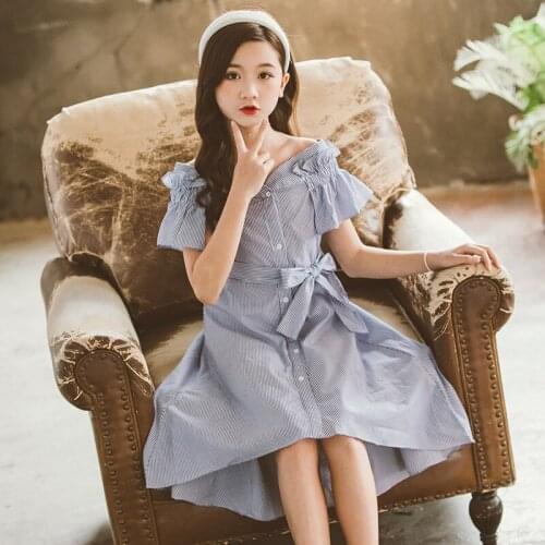 New Girls' Striped Dress Kids Dresses for Girls Toddler Girl Fall Clothes 2021 Kids Clothes