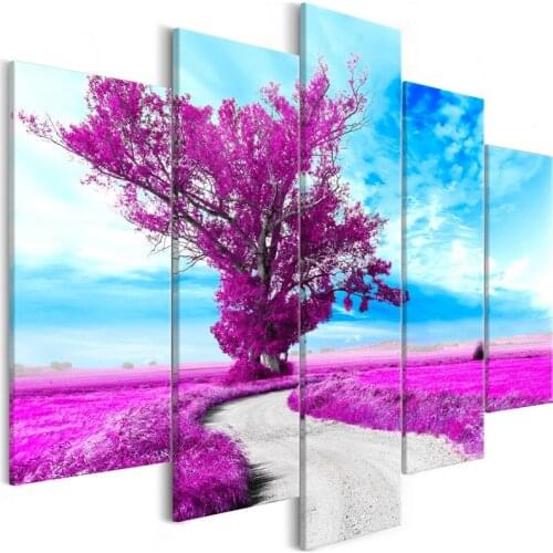 5 Pieces of Big Tree Poster Home Decoration Nordic Lawn Living Room Background Wall Frameless Printing Hanging Painting Core