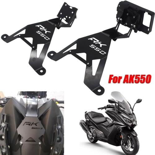 For KYMCO AK 550 AK550 ak550 Stand Holder Phone Mobile Phone GPS Plate Navigation Bracket Phone Holder USB BLACK