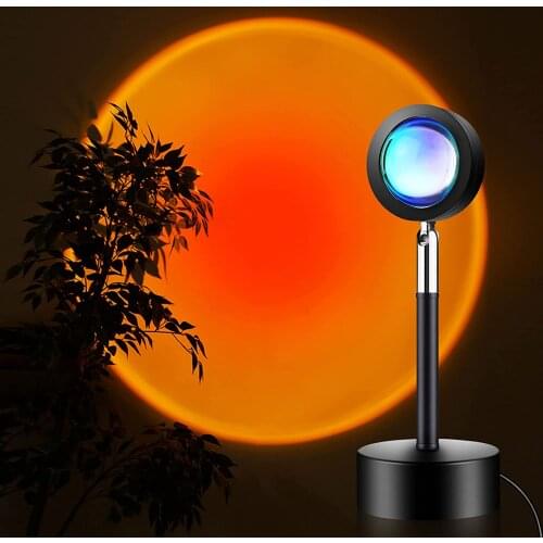 Sunset Projection Lamp 180 Degree Rotation USB Romantic Atmosphere Night Lights Table Lamp for Bedroom Living Room Home Decor