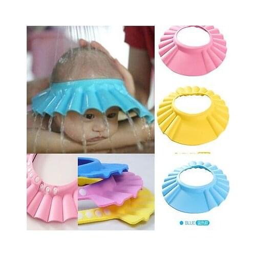 Adjustable Soft Baby Children Shampoo Bath Shower Cap Shampooing For Kids Head To Baby Shower Hat Child Bathing Cap Bath Visor