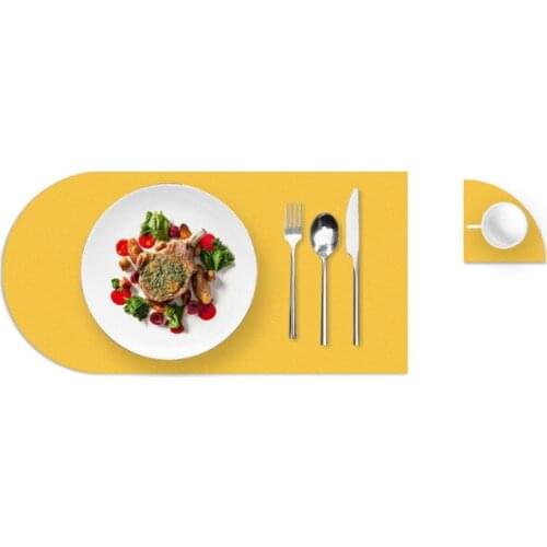 Pvc Anti-scalding Modern Minimalist Dinner Plate Heat Insulation Pad Ins Bowl Mat Table Mat Leather Placemat Waterproof