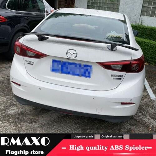 For Mazda 3 Axela Spoiler 2016-2019 Mazda 3 nF Axela Spoiler ABS Material Car Rear Wing Primer Color Rear Spoiler