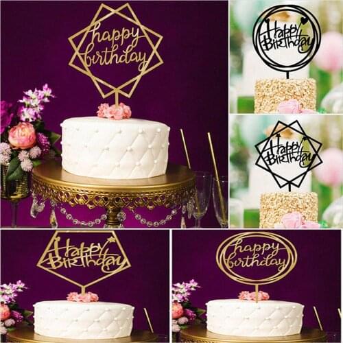 Happy Birthday Cake Topper Acrylic Letter Cake Toppers Party Supplies Happy Birthday Home Party Cake Decorations Baking Supplies