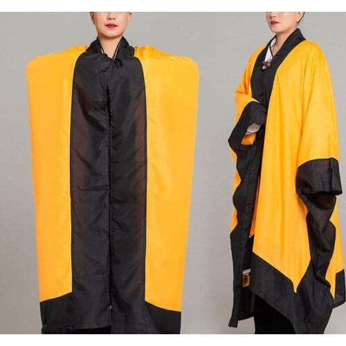Unisex Taoist priest garment robe suits clothing taoism gown uniforms Vestment red/yellow