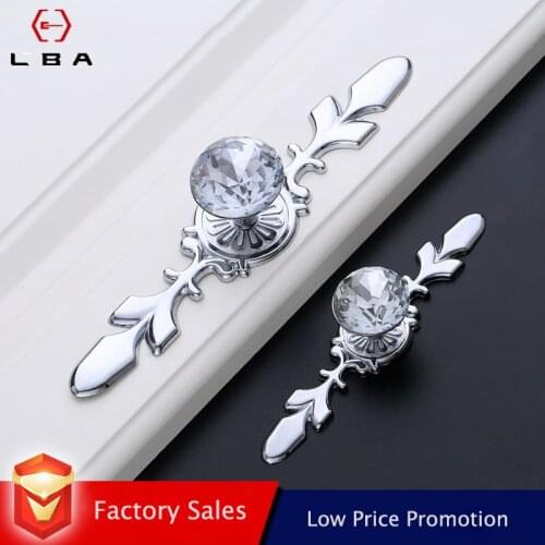 European Crystal Glass Cabinet Knobs And Handles Dresser Drawer Knobs Kitchen Cabinet Handles Furniture Handle Hardware