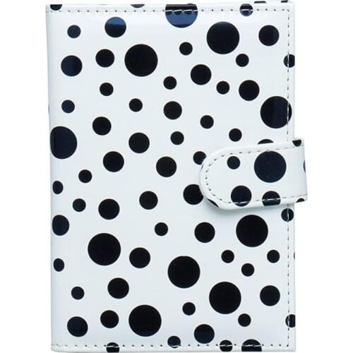 Zoukane Black Dot PU Leather Passport Cover Buckle Passport Case Ticket ID Holder Passport Wallet Clip ZSPC51