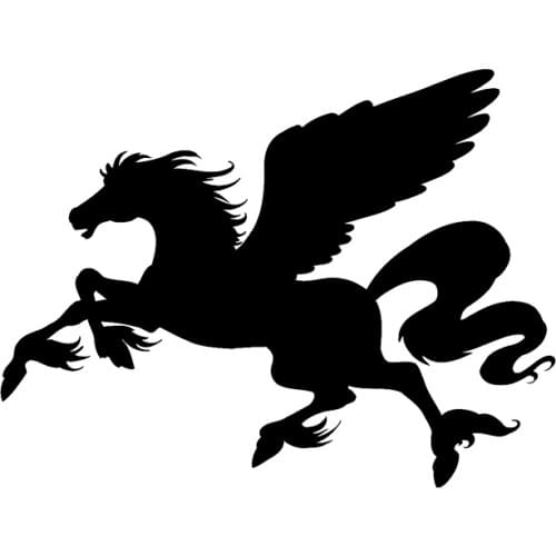 14.9*11.2CM Flying Mystery Fairy Oem Horse Angel Covering The Body Silhouette Car Sticker Decal Vinyl Laptop Sticker