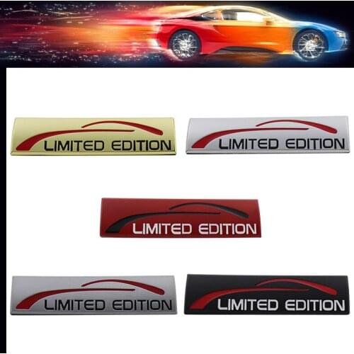 3D Premium Limited Edition car Fender trunk Tail Rear Decal Emblem Badge Sticker for Honda Opel Lada Toyota Chevrolet Hyundai